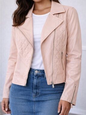 Liz Claiborne Women's Blush Leather Jacket